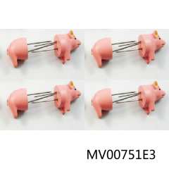 8PCS CORN FORK SET with PIG SHAPED RESIN Handle style 2