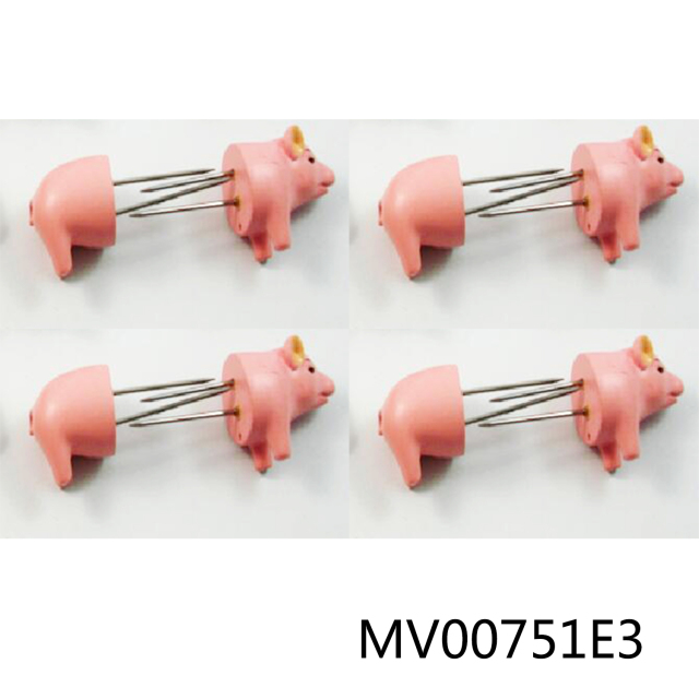 8PCS CORN FORK SET with PIG SHAPED RESIN Handle style 2