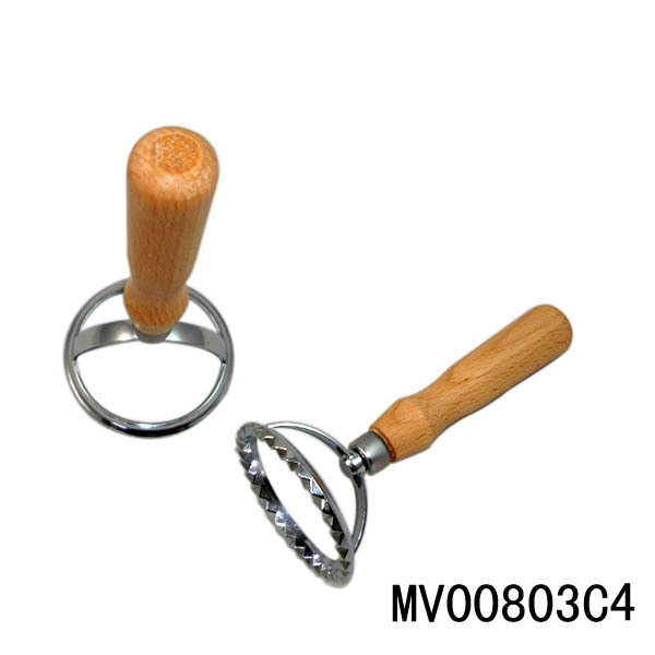 Ravioli Stamp DUMPLING MOULD WOODEN Handle style 2
