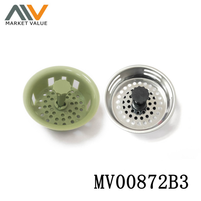2pcs Sink Strainer Plastic and Steel