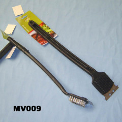 18in BBQ BRUSH PLASTIC Handle TAG CARD