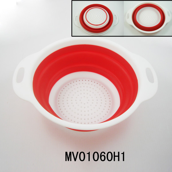 24.5CM FOLDABLE PP with TPR FRUIT BASKET