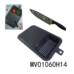 CUTTING BOARD STRAINER and KNIFE SET CB