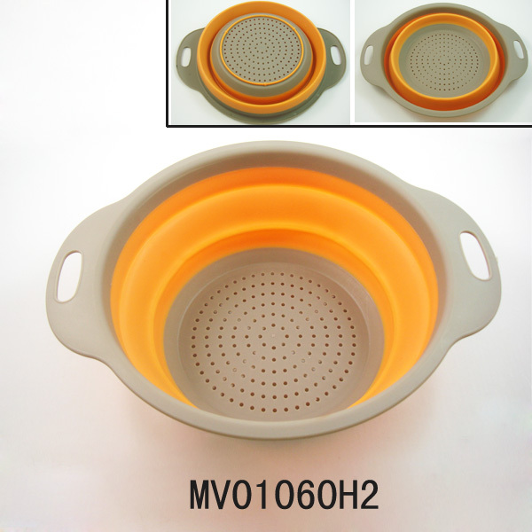 29.5CM PP with TPR FOLDABLE FRUIT BASKET in WHITE BOX