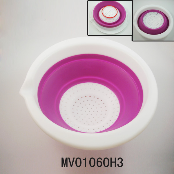 29.5CM FOLDABLE PP with TPR FRUIT BASKET