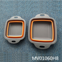 24CM STRAINER VAGETABLE BASKET FOLDINGABLE PP with TPR TAG