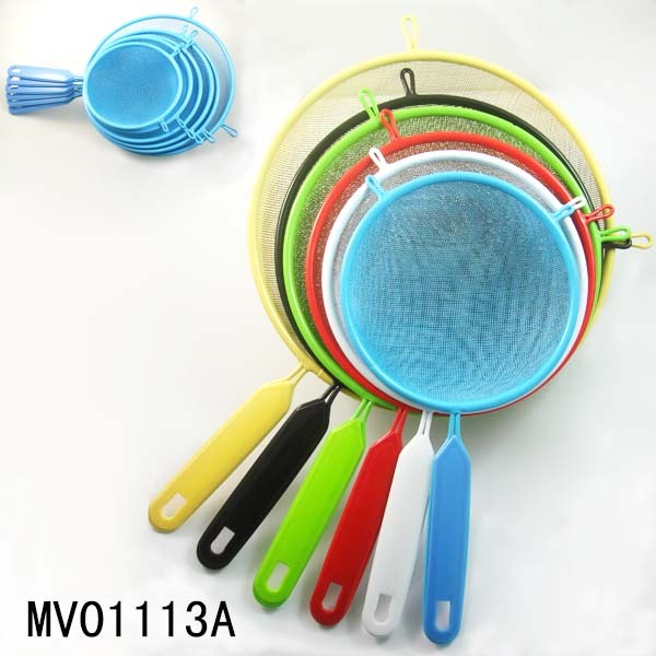 6 PCS METAL STRAINER WHandle TAG