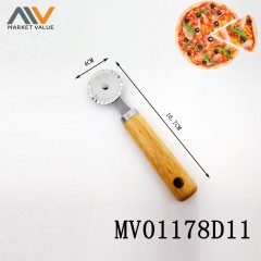 Pizza Cutter with Wooden Handle TC