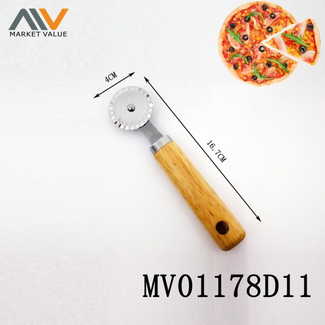 Pizza Cutter with Wooden Handle TC