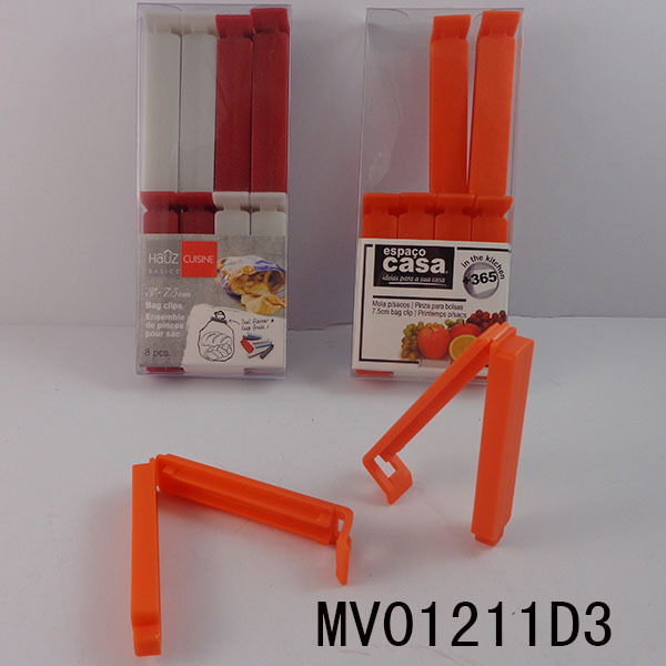 8PCS PLASTIC STORAGE CLIPS in PVC BOX