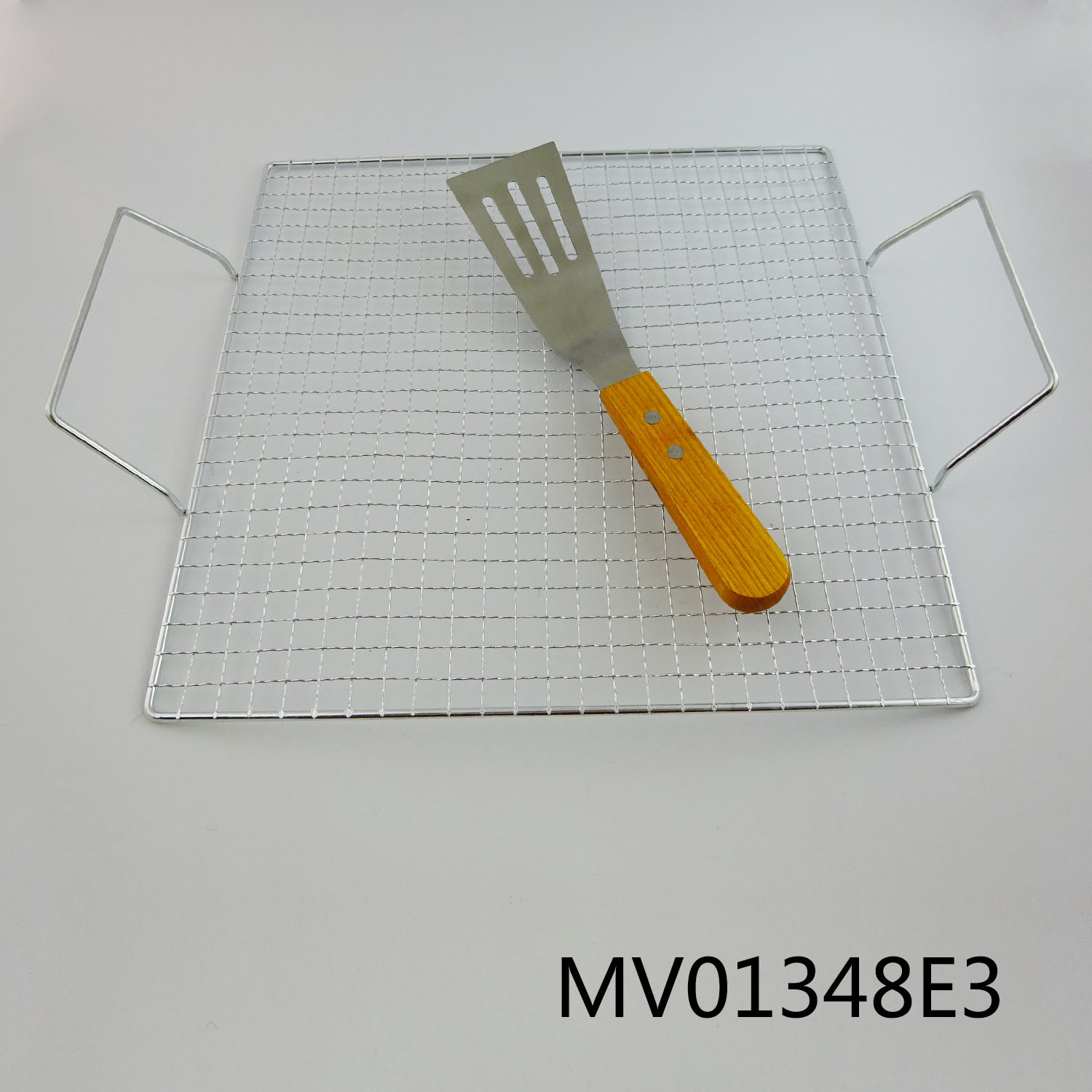 31X31CM SQUARE SS BBQ NET with CHEESE SHOVEL
