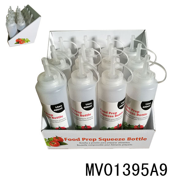 PLASTIC FOOD PREP SQUEEZE BOTTLE DISPLAY BOX