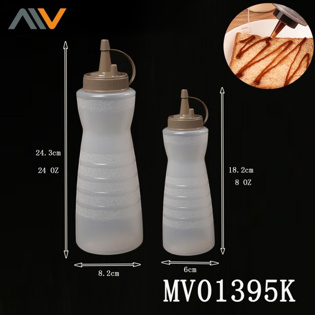 2PCS Plastic Crowded Jam Bottle