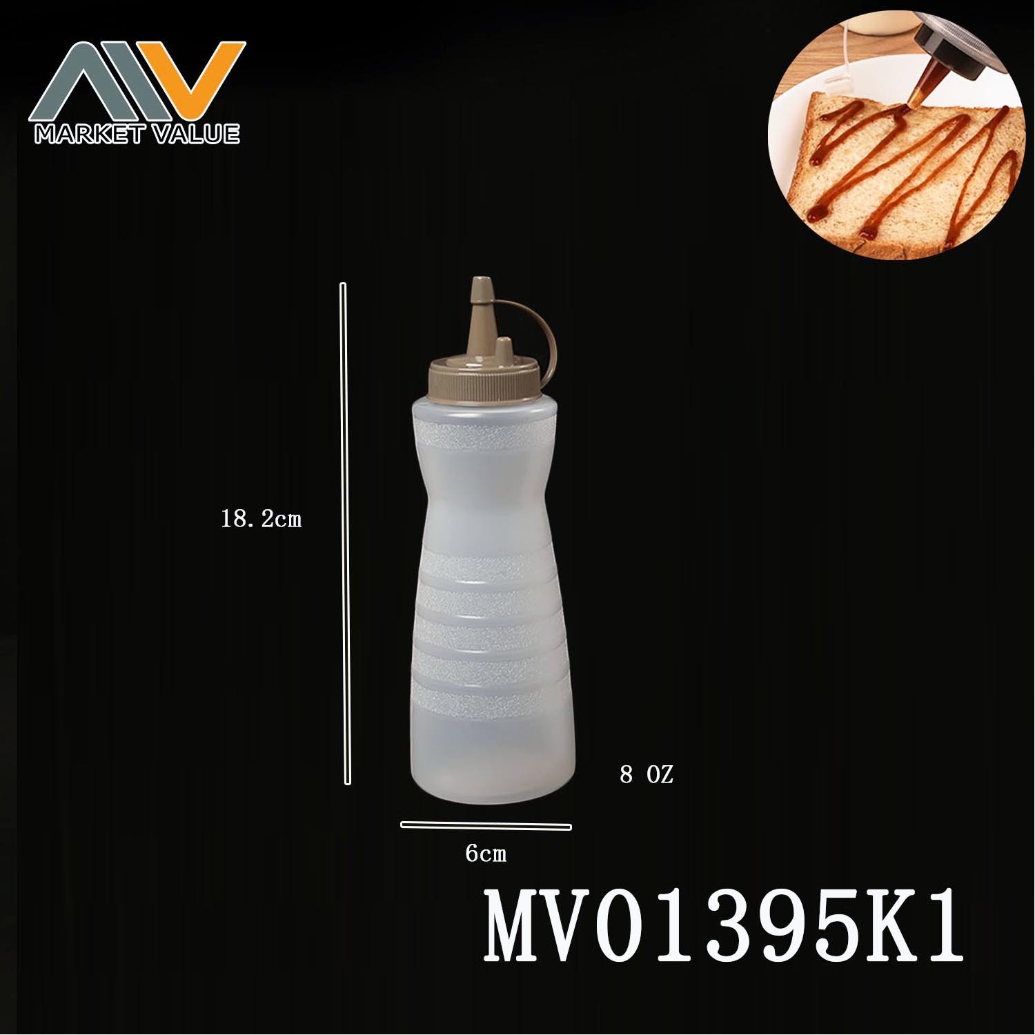 8 oz.Plastic Crowded Jam Bottle