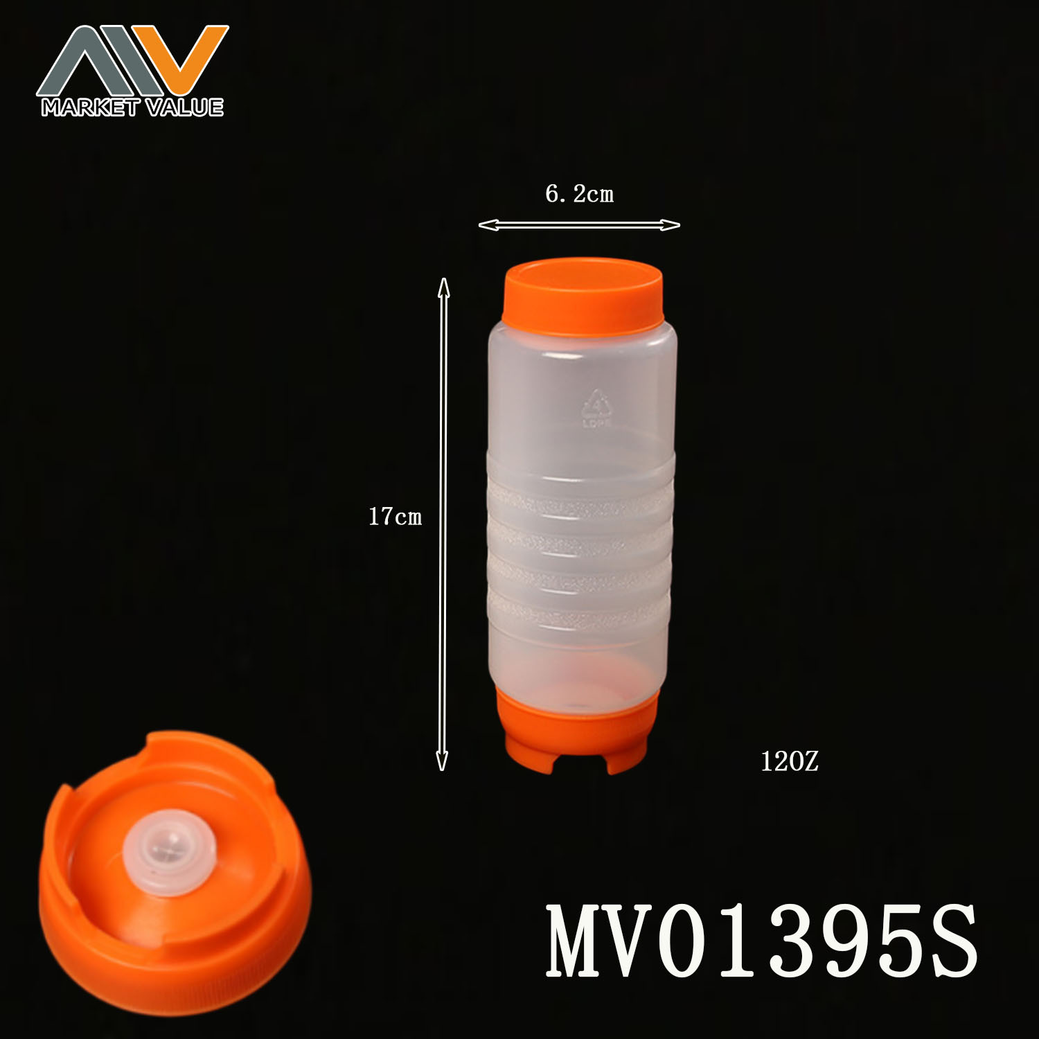 12 Oz Plastic Double Head Sauce Bottle PBH