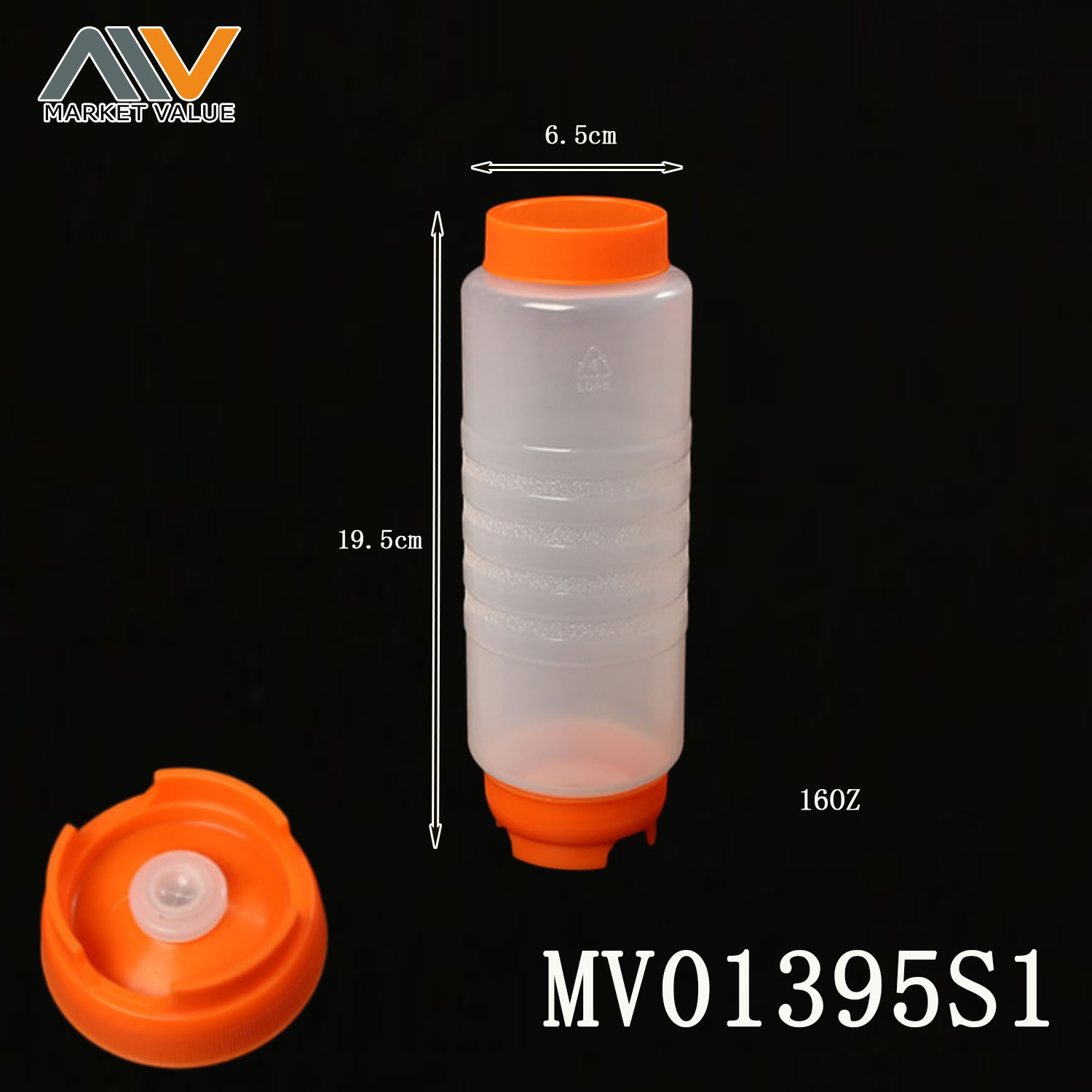 16 Oz Plastic Double Head Sauce Bottle PBH