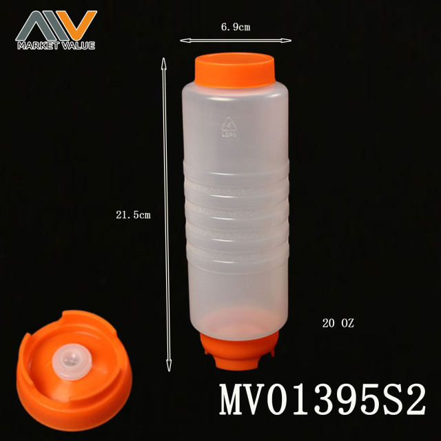 20 Oz Plastic Double Head Sauce Bottle PBH