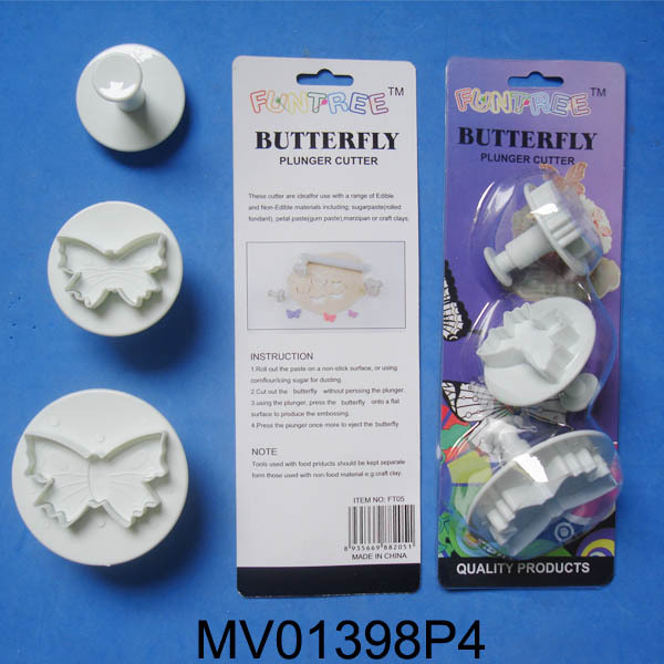 SET of 3 BUTTERFLY PLUNGER CUTTER