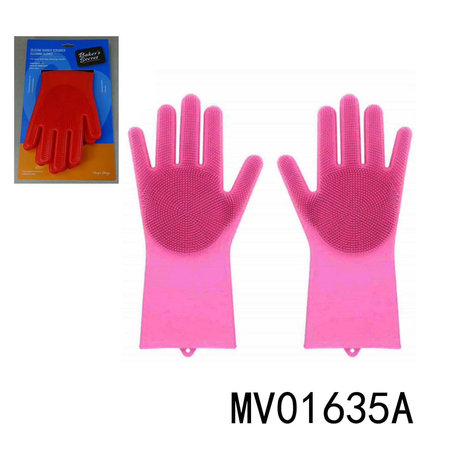 HOUSEHOLD SILICONE RUBBER SCRUBBER CLEANING GLOVES TC