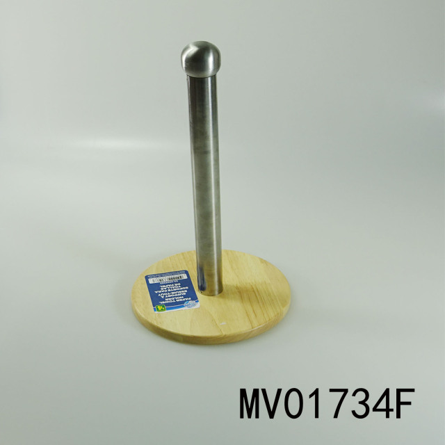 TISSUE HOLDER with OAK BASE with LABEL