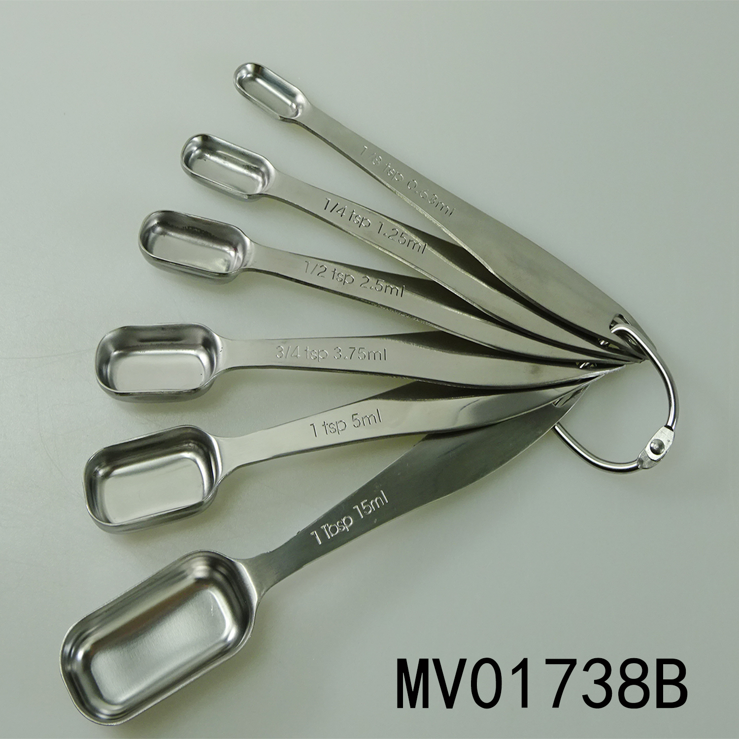 6PCS SS MEASURING SPOON