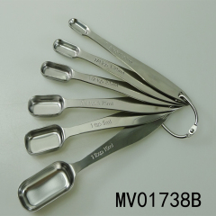 6PCS SS MEASURING SPOON