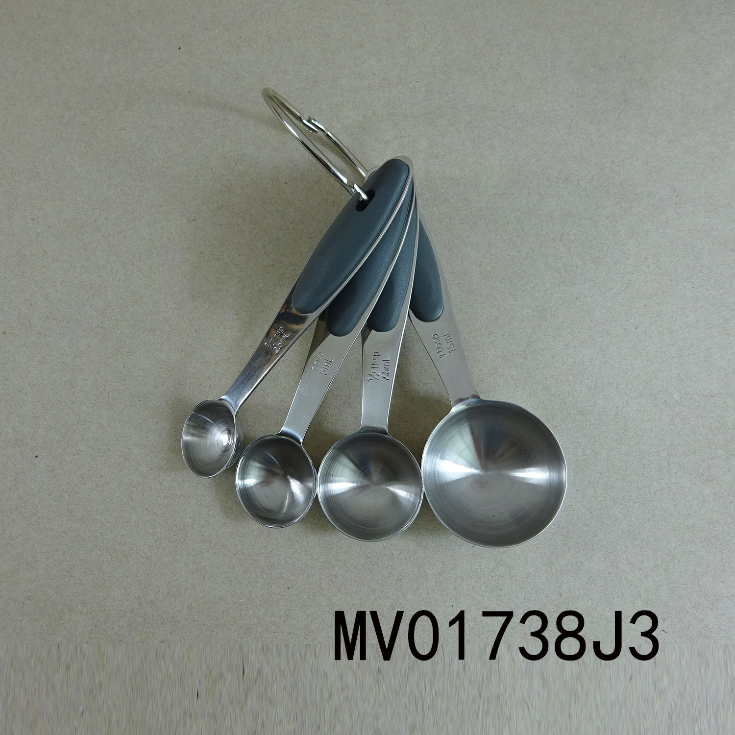 SETS OF 4PCS MEASURING SPOON with SILICONE Handle