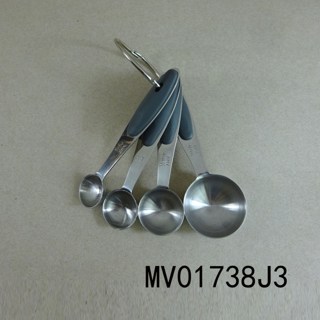 SETS OF 4PCS MEASURING SPOON with SILICONE Handle