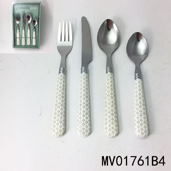 16PCS CUTLERY SETHALF TANG in PAPER BOX