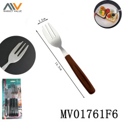 6 PCS SS Fruit Fork with PP Handle