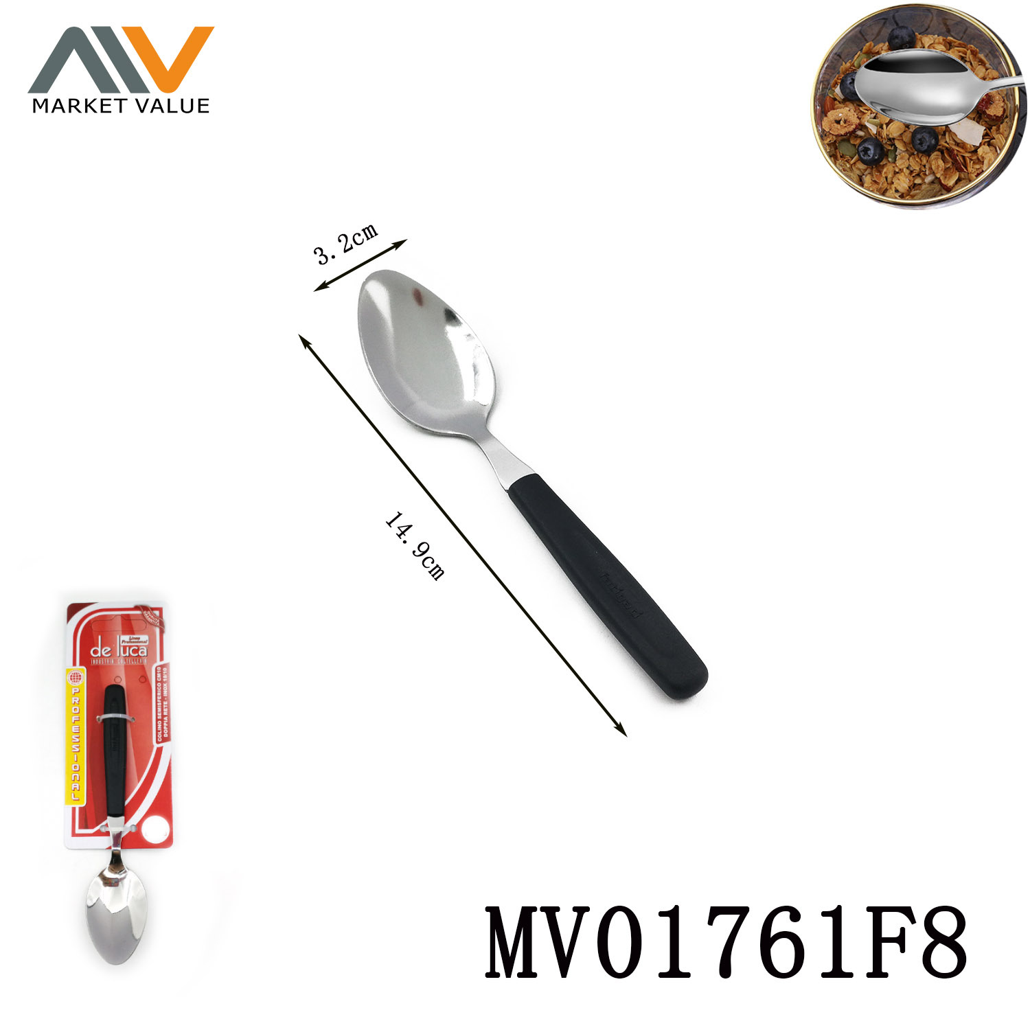 Stainless Steel Tea Spoon with PP Handle TC