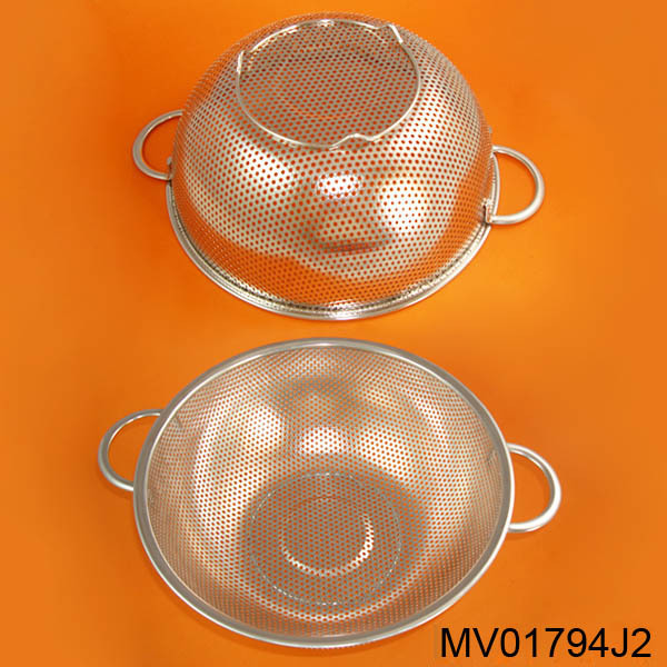 22CM ROUND STAINLESS STEEL FRUIT BASKET