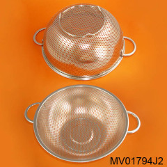 22CM ROUND STAINLESS STEEL FRUIT BASKET
