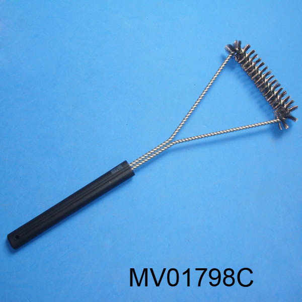 21in BBQ CLEANING BRUSH with PLASTIC LONG Handle