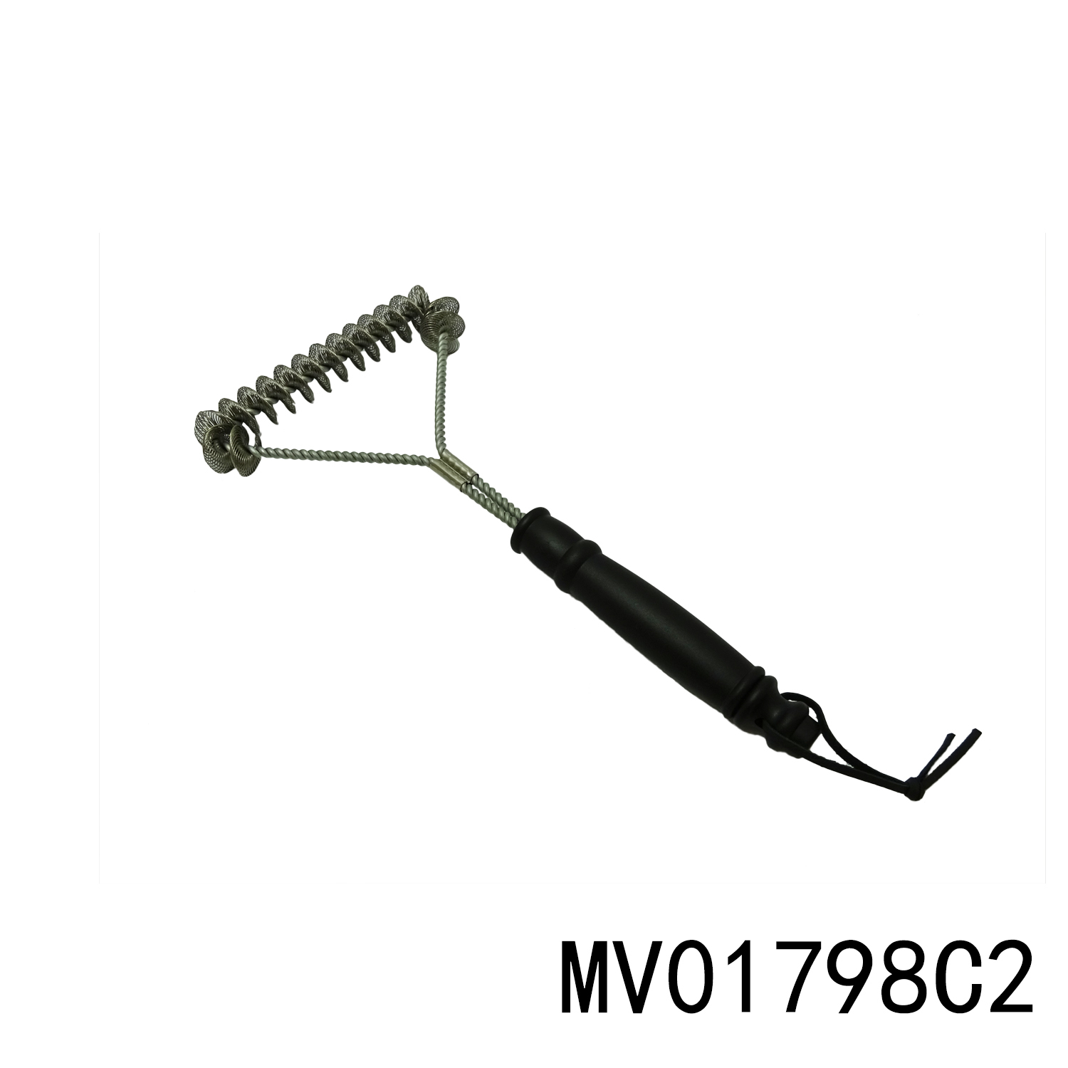 EXTRA WIDE GRILL BRUSH with LEATHER HANGING TC