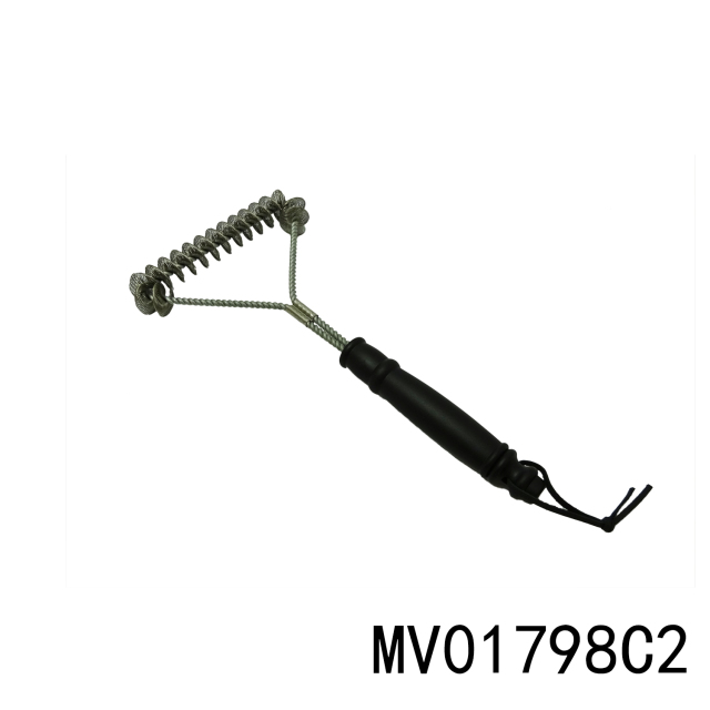 EXTRA WIDE GRILL BRUSH with LEATHER HANGING TC