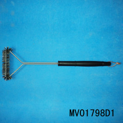 BBQ BRUSH with LONG Handle STEEL TAIL TAG