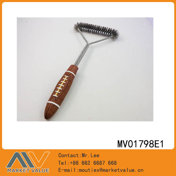 BBQ BRUSH with RESIN HandleFOOTBALL TC