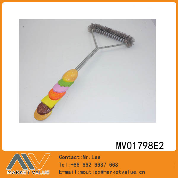 BBQ BRUSH with RESIN HandleHAMBURGER TC