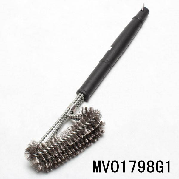 17in ANGELED GRILL BRUSH with 2 LAYER HANG TAG