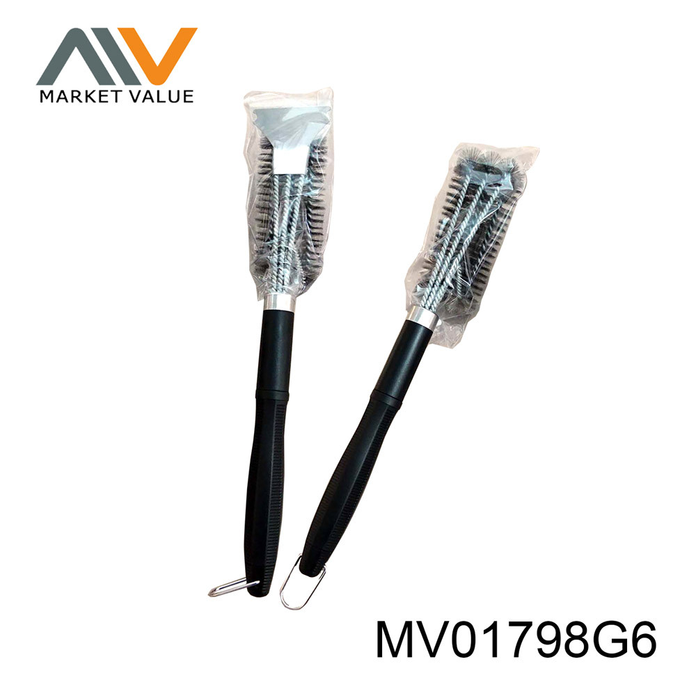 2pcs WIRE BBQ CLEAN BRUSH with PP Handle TC style 2