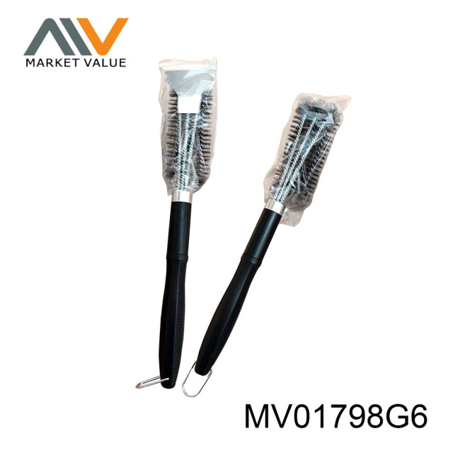 2pcs WIRE BBQ CLEAN BRUSH with PP Handle TC style 2