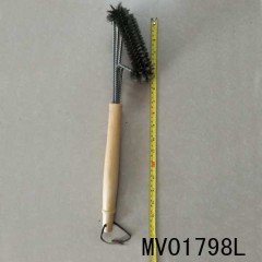 BBQ BRUSH with WOODEN Handle HANG TAG