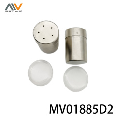 2PCS SALT PEPPER HOLDER SS TEEL in PVC BOX