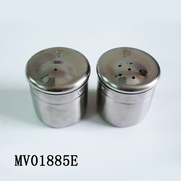 2PCS SS SALT and PEPER POT