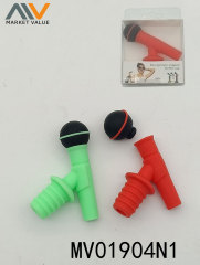 Silicone Microphone Shape Wine Stopper PVC Box