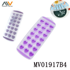 21 Heart Shaped Ice Mould PP with Silicone OPP Bag