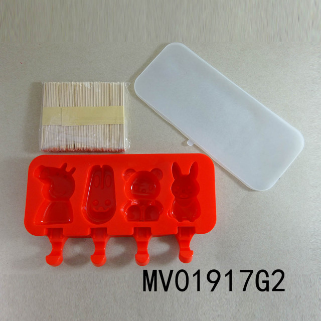 SILICONE TRAY with 50 PCS Handle ICE CREAM