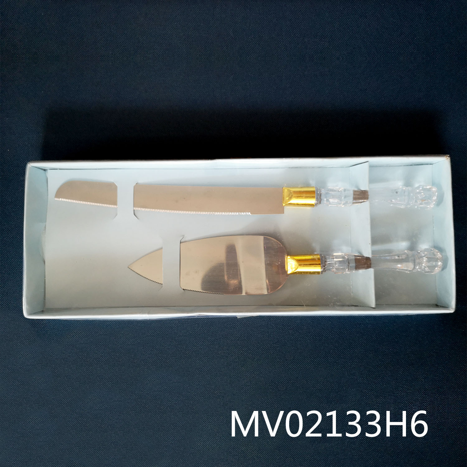 BREAD KNIFE and CHEESE TURNER with TRANSPARENT Handle