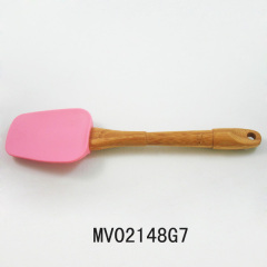 10in WOOD Handle SILICONE SPATULA